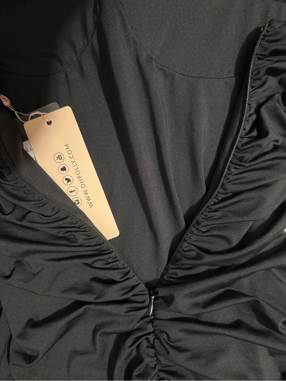 Oh Polly Black Strapless Ruched Maxi Dress - Picture 4 of 4